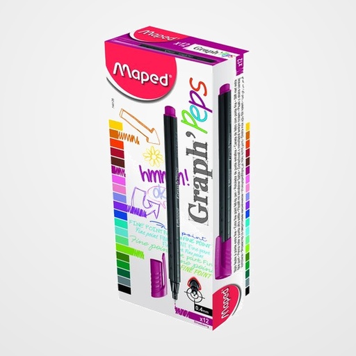 ROTULADOR FIBRA MAPED GRAPH PEPS STRAWBERRY
