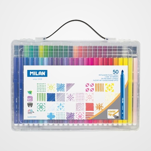 ROTULADOR FIBRA MILAN ABC GIRLS MALETIN de 50