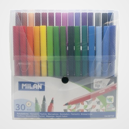 ROTULADOR FIBRA MILAN PUNTA FINA ESTUCHE 30