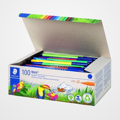 ROTULADOR FIBRA STAEDTLER  326 NORIS CLUB CLASS PACK de 100