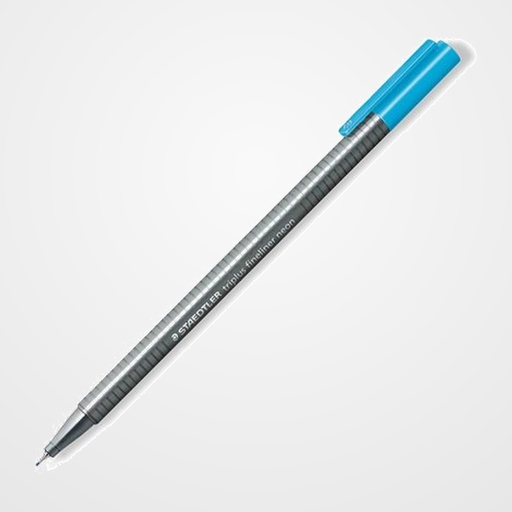 ROTULADOR FIBRA STAEDTLER  334 TRIPLUS FINELINER   AZUL NEON