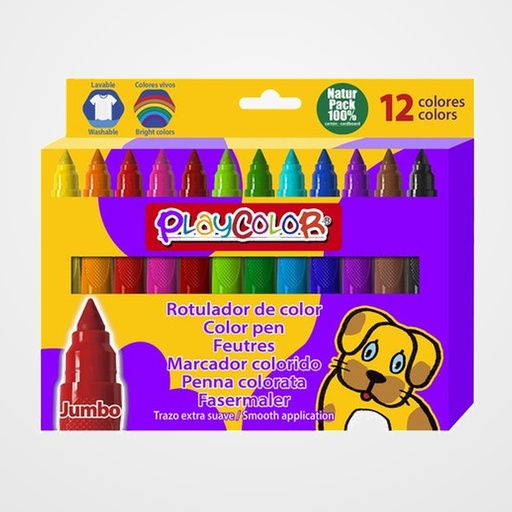 ROTULADOR INSTANT PLAYCOLOR JUMBO BASIC CAJA DE 12