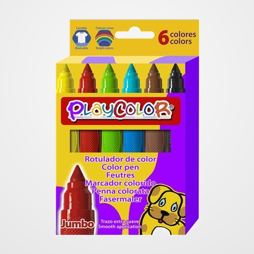 ROTULADOR INSTANT PLAYCOLOR JUMBO BASIC CAJA DE 6