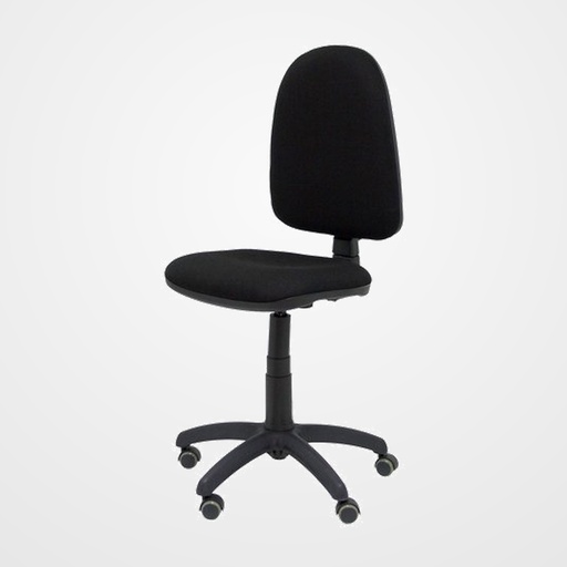 SILLA PIQUERAS Y CRESPO AYNA MECANISMO CONTACTO PERMANENTE RUEDAS de PARQUET ASIENTO Y RESPALDO TAPIZADO BALI NEGRO