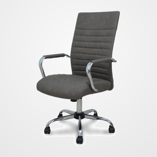 SILLA PIQUERAS Y CRESPO OPTI527  BRAZOS FIJOS MECANISMO BASCULANTE RESPALDO Y ASIENTO TAPIZADO EN TELA GRIS