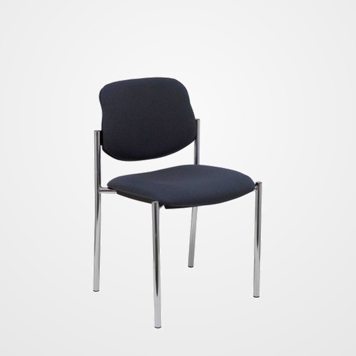 SILLA PIQUERAS Y CRESPO VILLALGORDO CONFIDENTE CHASIS CROMO ASIENTO Y RESPALDO TAPIZADOS BALI GRIS OSCURO