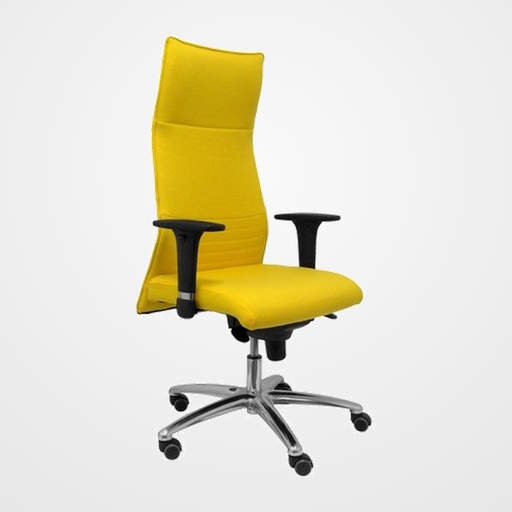 SILLON PIQUERAS Y CRESPO ALBACETE DIRECCION USO INTENSIVO (8H) BRAZOS REGULABLES MECANISMO SINCRO TAPIZADO BALI AMARILLO