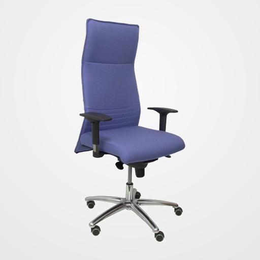 SILLON PIQUERAS Y CRESPO ALBACETE XL DIRECCION HASTA 160 Kg MECANISMO SINCRO BRAZOS REGULABLES EN ALTURA CON ESPUMA VISCOELASTICA ASIENTO A MEDIDA TAPIZADO BALI AZUL CLARO