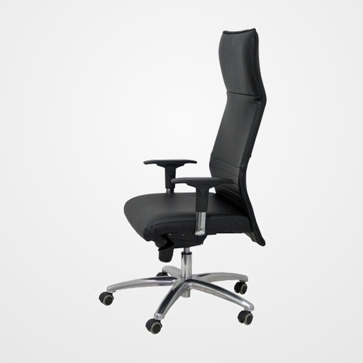 SILLON PIQUERAS Y CRESPO ALBACETE XL DIRECCION HASTA 160 Kg MECANISMO SINCRO BRAZOS REGULABLES EN ALTURA CON ESPUMA VISCOELASTICA ASIENTO A MEDIDA TAPIZADO SIMILPIEL NEGRO