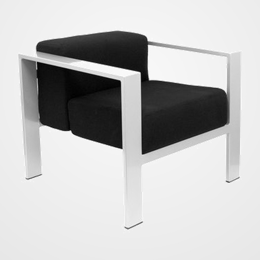 SOFA PIQUERAS Y CRESPO LAZARO ESPERA UNA PLAZA ASIENTO Y RESPALDO TAPIZADO BALI NEGRO