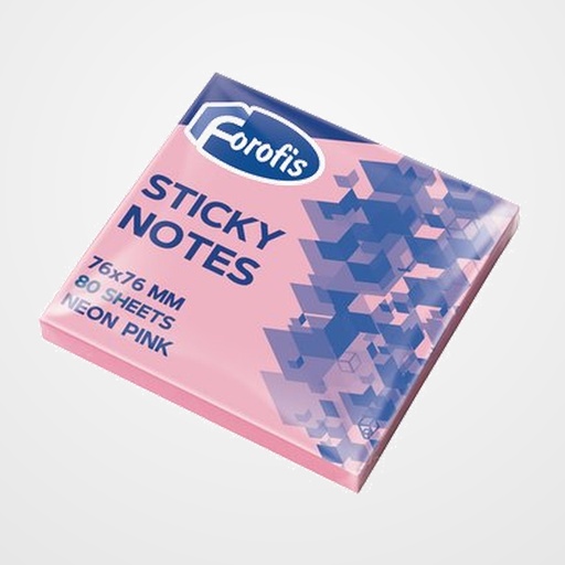 TACO NOTAS FOROFIS 80h 76x76 ROSA NEON