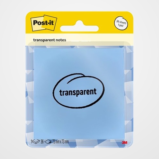 TACO NOTAS POST-IT 600-1TRSPB TRASLUCIDAS 73x73 AZUL BLISTER de 1