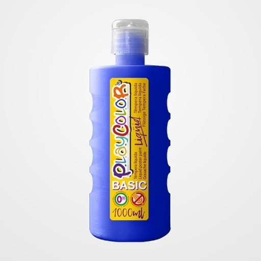 TEMPERA PLAYCOLOR LIQÜID LIQUIDA 1000 ml (botella) AZUL OSCURO