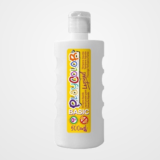 TEMPERA PLAYCOLOR LIQÜID LIQUIDA 500 ml (botella) BLANCO