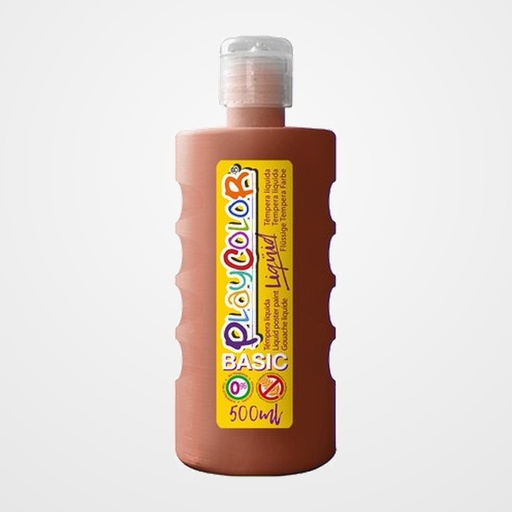 TEMPERA PLAYCOLOR LIQÜID LIQUIDA 500 ml (botella) MARRON