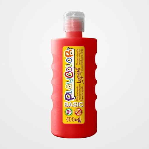 TEMPERA PLAYCOLOR LIQÜID LIQUIDA 500 ml (botella) ROJO