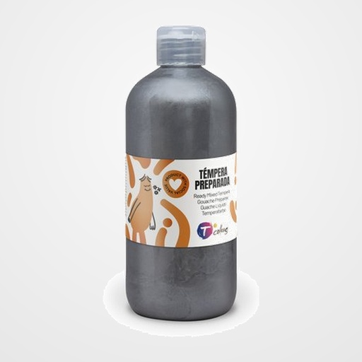 TEMPERA TCOLORS LIQUIDA 500 ml (botella) PLATA