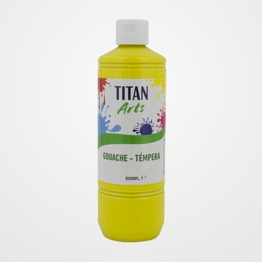 TEMPERA TITAN ARTS CREATIVE ESCOLAR 500ml AMARILLO