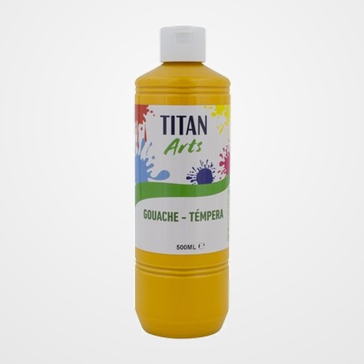 TEMPERA TITAN ARTS CREATIVE ESCOLAR 500ml AMARILLO INDIO