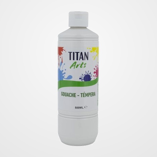 TEMPERA TITAN ARTS CREATIVE ESCOLAR 500ml BLANCO