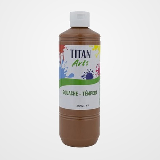 TEMPERA TITAN ARTS CREATIVE ESCOLAR 500ml MARRON CLARO