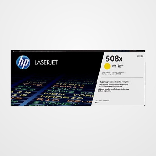 TONER HP Nº 508X CF362X LASERJET MFP-M552/553/577 AMARILLO 9.500 PÁG.