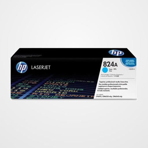 TONER HP Nº 824A CB381A LASERJET COLOR CP6015/CM6030MFP/CM6040MFP CIAN 21.000 PÁG.