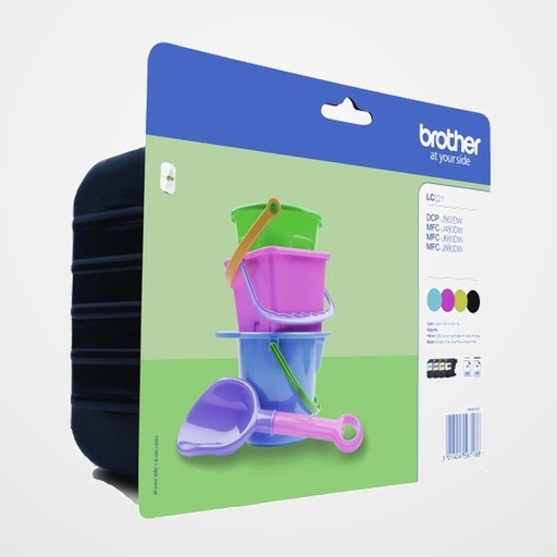 CARTUCHO INKJET BROTHER LC-221VALBP DCP-J562DW, MFC-J480DW/J680DW/J880DW PACK de 4 COLORES