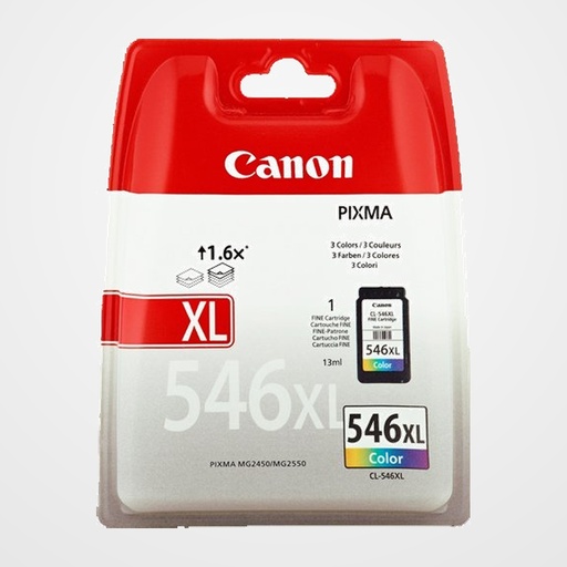 CARTUCHO INKJET CANON CL-546XL PIXMA IP2850/MG2450/MG2550/MG2555/MG2950/MG2950S/MX495 COLOR 13 ML. (8288B001)