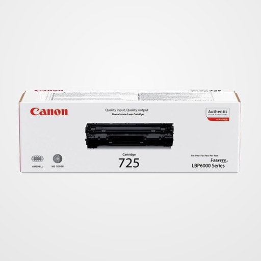 TONER CANON CRG-725 LBP-6000, MF-3010 NEGRO 1.600 PÁG. (3484B002AA)