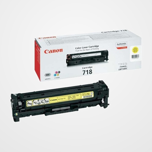 TONER CANON 718Y i-SENSYS LBP7210/LBP7660/LBP7680/MF8340/MF8350/MF8360/MF8380/MF8540/MF8550/MF8580 AMARILLO 2.900 PÁG. (2659B002)
