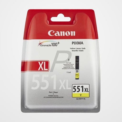 CARTUCHO INKJET CANON CLI-551XL PIXMA MG-5450/6350, IP-7250 AMARILLO (6446B001)