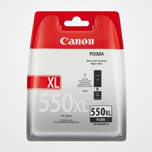 CARTUCHO INKJET CANON PGI-550XL PGBK PIXMA MG-5450/6350, IP-7250 NEGRO (6431B001)