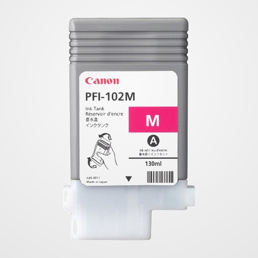 CONS. PLOTTER CANON PFI102M DEP.TINT.MAGENTA COLORANTE (130 ML) (0897B001AA)