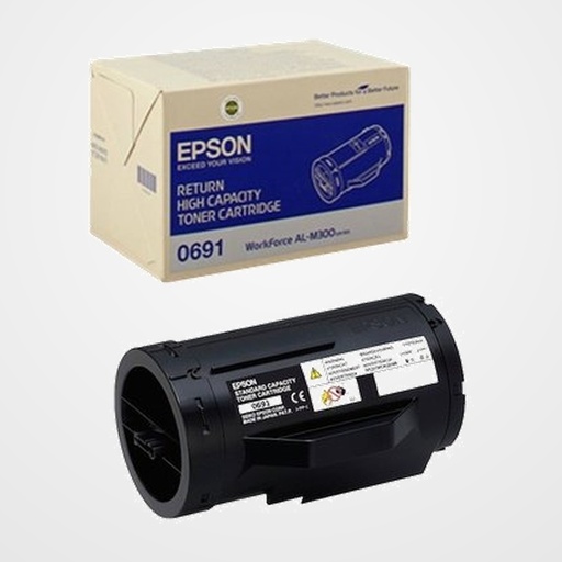 TONER EPSON S050691 WORKFORCE AL-M300D/M300DN/M300DT/M300DTN/MX300DN/MX300DNF/MX300DTN/MX300DTNF1 NEGRO ALTA CAPACIDAD (10.000 PÁG.)