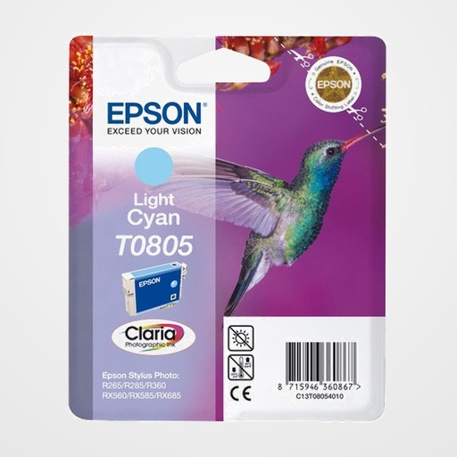 CARTUCHO INKJET EPSON T080540 STYLUS PHOTO R265/285/360 RX560/585/685 CIAN CLARO