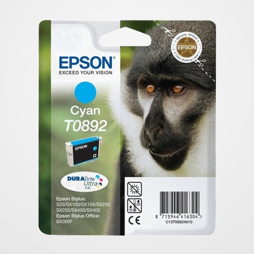CARTUCHO INKJET EPSON T089240 STYLUS S20 SX205/405 CIAN