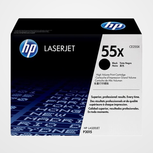 TONER HP Nº 55X CE255X LASERJET P3011/P3015  NEGRO 12.500 PÁG.