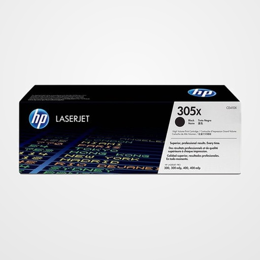 TONER HP Nº 305X CE410X LASERJET COLOR PRO 300/400, M351/451/375/475 NEGRO 4.000 PÁG.