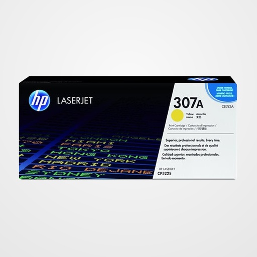 TONER HP Nº 307A CE742A LASERJET CP5225/CP5225N/CP5225DN AMARILLO 7.300 PÁG.