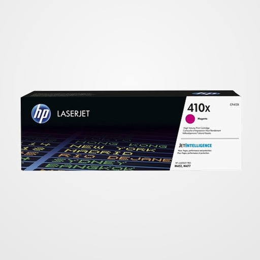 TONER HP Nº 410X CF413X LASERJET PRO M452DN/M452DW/M452NW, MFP M377DW/M477FDN/M477FDW/M477FNW MAGENTA 5.000 PÁG.