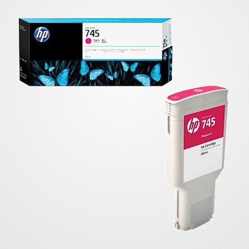CARTUCHO INKJET HP F9K01A Nº745 DESIGNJET Z2600/5600 MAGENTA 300 ML