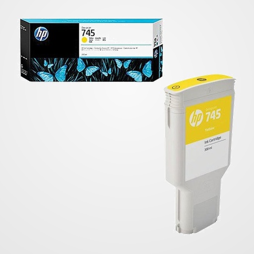 CARTUCHO INKJET HP F9K02A Nº745 DESIGNJET Z2600/5600 AMARILLO 300 ML