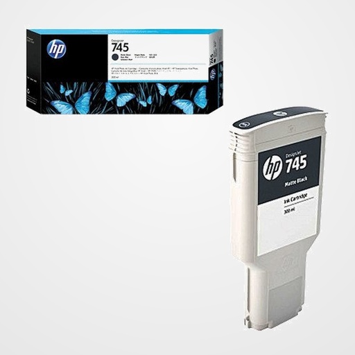 CARTUCHO INKJET HP F9K05A Nº745 DESIGNJET Z2600/5600 NEGRO MATE 300 ML