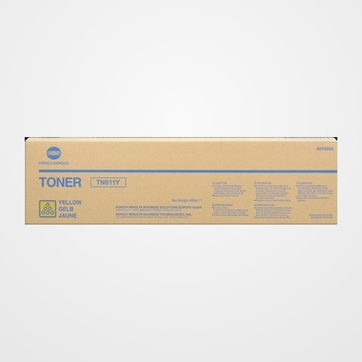 TONER KONICA-MINOLTA TN611Y BIZHUB C550/C650 AMARILLO 27.000 PAG.