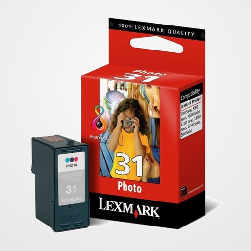 CARTUCHO INKJET LEXMARK 18C0031E Nº31 PHOTO (135 FOTOS 10X15)