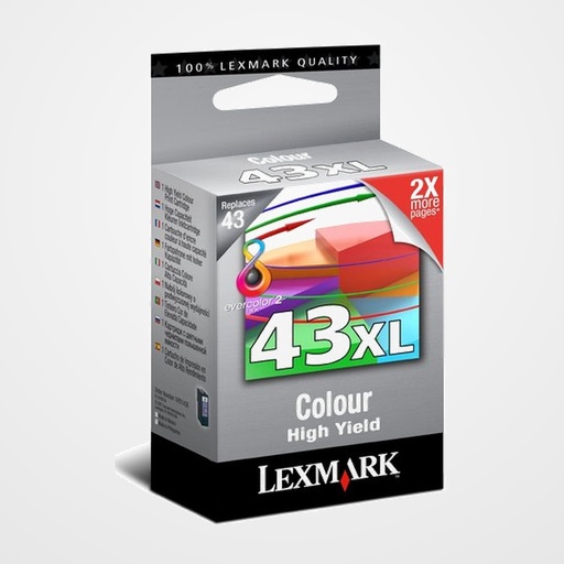 CARTUCHO INKJET LEXMARK 18YX143E Nº43XL COLOR
