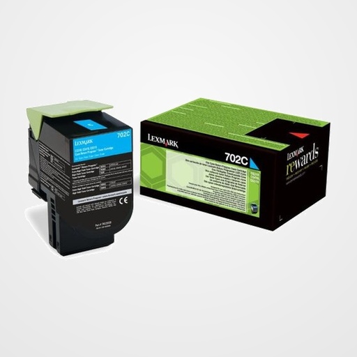 TONER LEXMARK 70C20C0 CS310DN/310N/410DN/410DTN/410N/510DE/510DTE CIAN (1.000 PAG.)