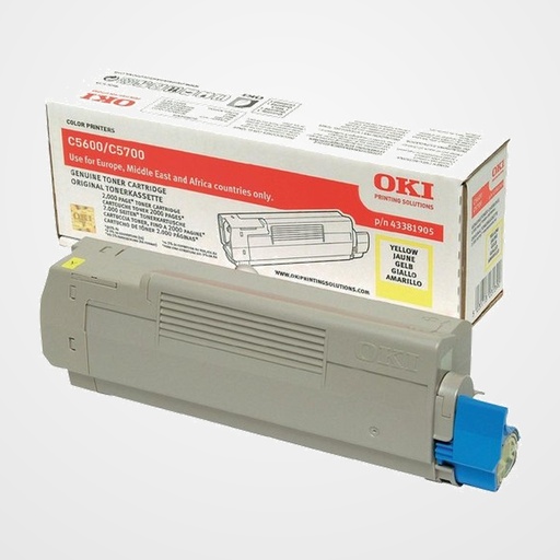 TONER OKI C5600/5700 AMARILLO (2.000 PAG.) TYPE C8