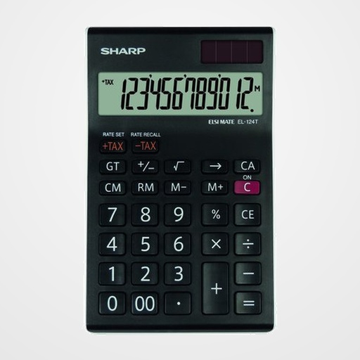 CALCULADORA SOBREMESA SHARP 12 DIGITOS EL-124T